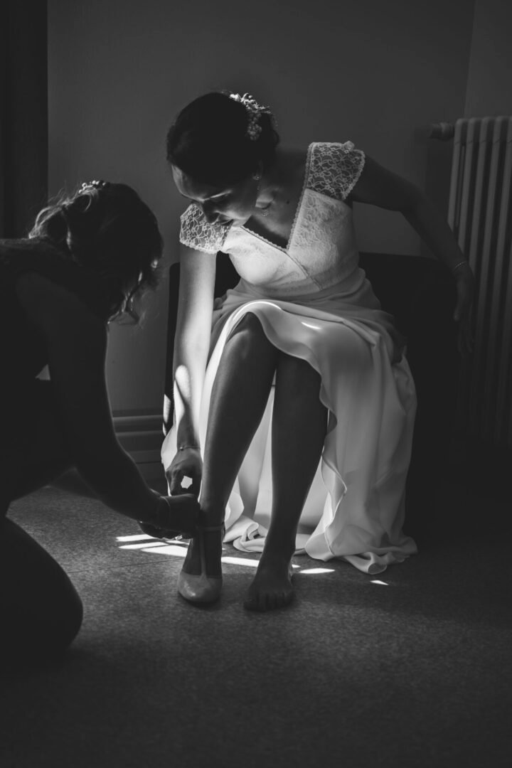 Chaussures de mariée Repetto pour le mariage au château des pères